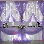  Оформление свадебного зала тканями и шарами