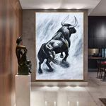 Вера:  Абстракция Картина маслом на холсте с быком