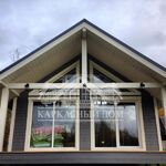 Каркасный дом:  строительство дома под ключ с панорамным остеклением 