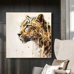 Картины на заказ:  Картина леопарда маслом на холсте 