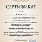 Адвокат Колонтай Дмитрий Владимиров:  Адвокат по уголовным делам Колонтай Дмитрий Владимирович