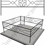 Сибирская кузница:  Оградка металлическая на кладбище №23 на заказ