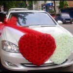 ANNA SIMONOVA:  Свадебные украшения на автомобиль в Красном цвете