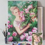 Полина:  Цветной портрет по фото на холсте от художника