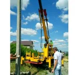 Ямобур БКМ БУРЕНИЕ:  Установка столбов лэп, бурение отверстий под фунда