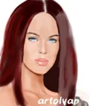 Оля:  Портрет на холсте