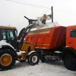 ООО Спецкран Уфа:  Уборка снега экскаватором погрузчиком САТ 428Е