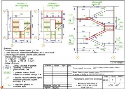 Исполнительная схема на лифтовую шахту