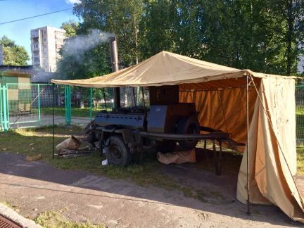 Палатка армейская полевая кухня