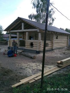 Как построить баню из кирово