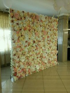 Оксана:  Фотозона на свадьбу, цветочная стена