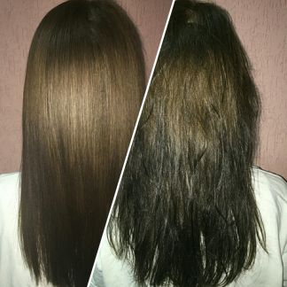 ЛЮДМИЛА:  Кератиновое выпрямление волос