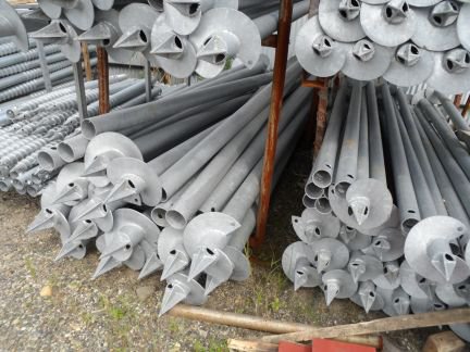 микросваи 100на100. винтовая свая свл 4000. винтовые сваи свл 73*2500*5,5 мм. свая. сваи хабаровск.