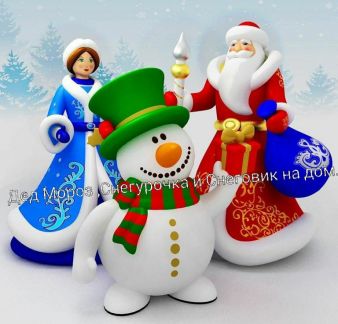 марина:  Дед Мороз, Снегурочка и Снеговик на дом