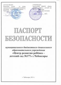 Паспорт безопасности для детского сада образец