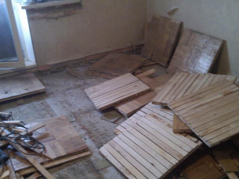 николай:  Демонтаж  деревянного пола 