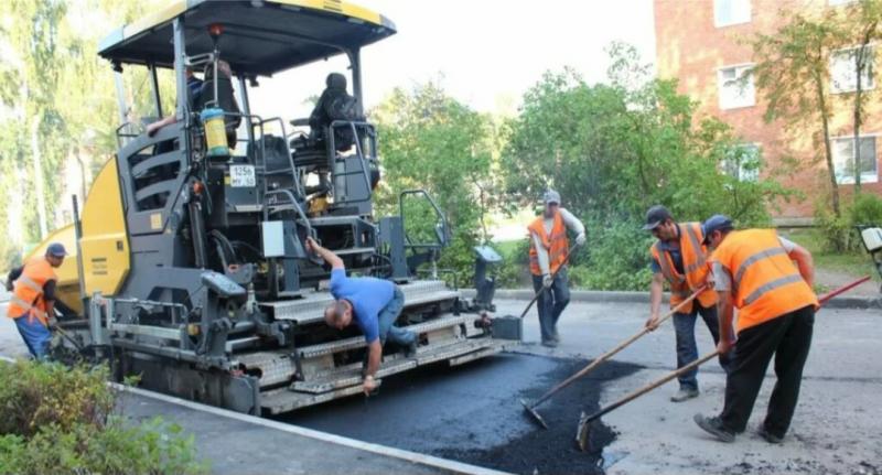 Самвел:  Асфальтирование и ремонт дорог в Фрязино, Укладка асфальта
