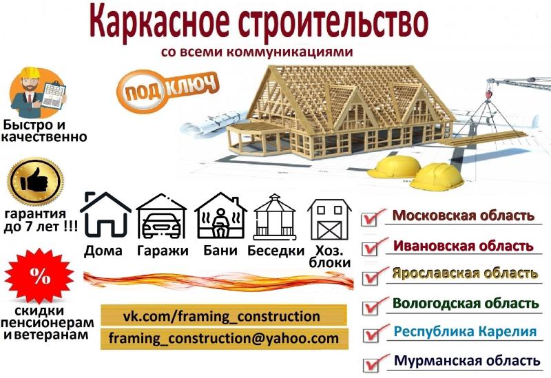 Каркасное строительство:  Строительство домов и коттеджей