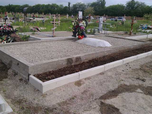Благоустройство могил.Бетонные работы.Выравнять памятники.