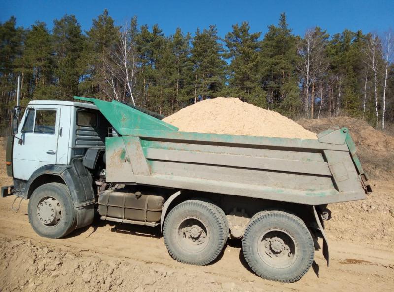 Спецтехника:  Песок с доставкой по Обнинску и окрестностям