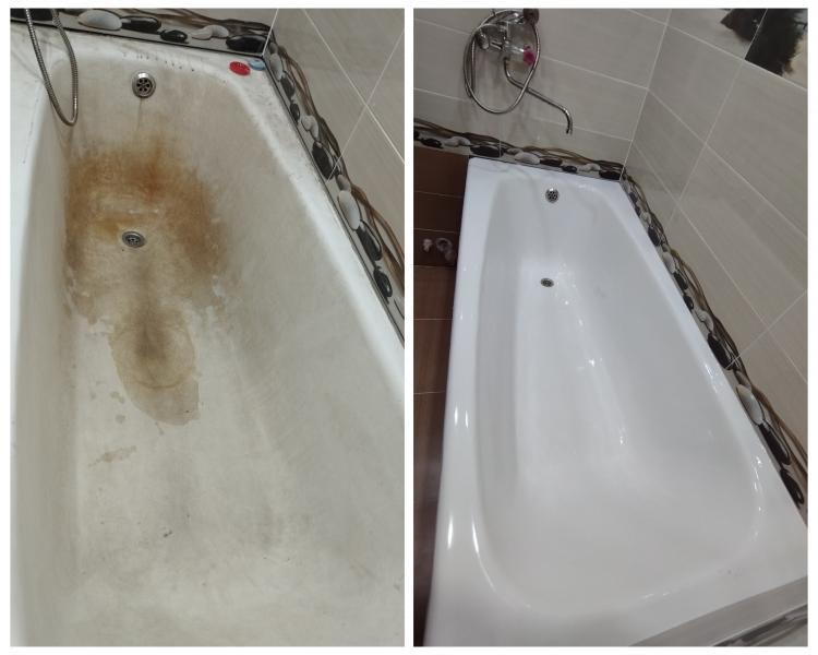 Николай:  Реставрация ванны акриловым покрытием.