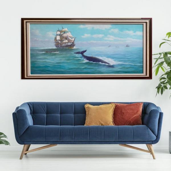 Надежда:  Картины маслом с морским пейзажем. Корабль, парусник в море.
