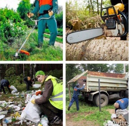Расчистка участка, благоустройство,спил деревьев