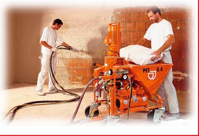 Механизированная машинная штукатурка