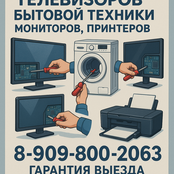 Ремонт телевизоров с выездом на дом недорого без посредников