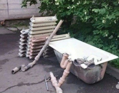 Вывоз лома чугунных ванн, чугунных батарей. ЛомСервис Омск.