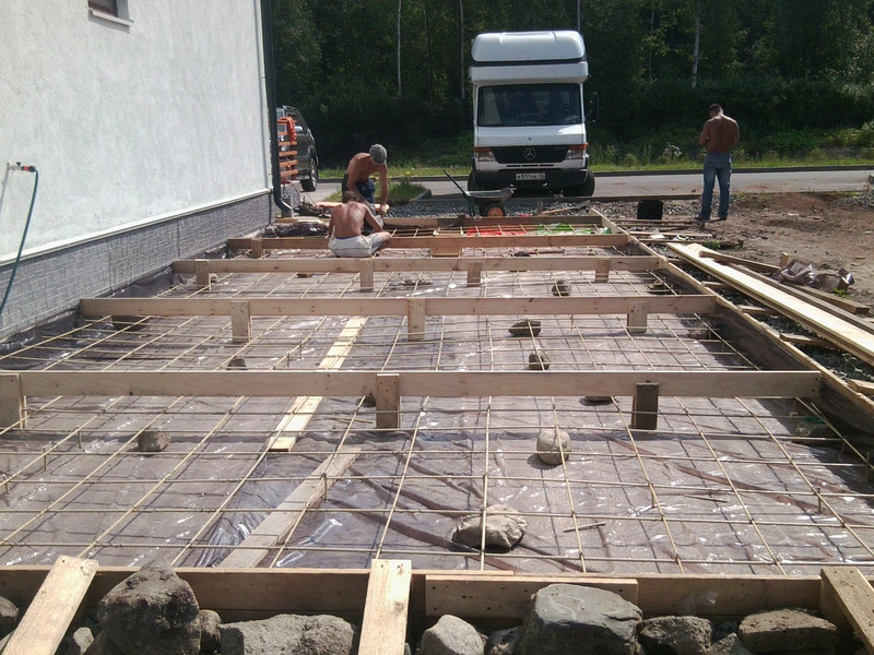 Монтаж опалубки для фундамента 