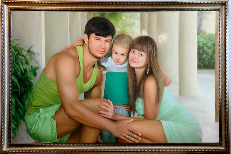 Дмитрий:  портрет с фотографии маслом на холсте