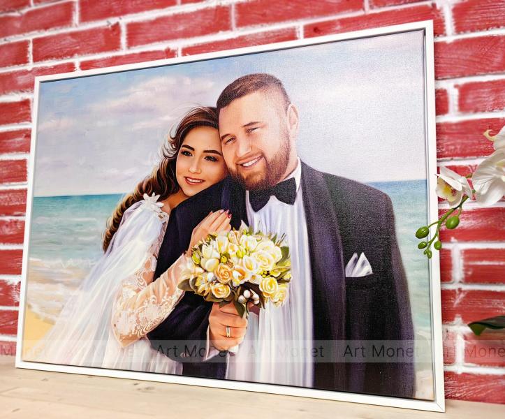 Портрет по фото на холсте.
