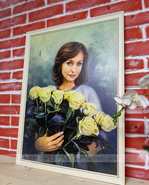 Алеся Андреевна:  Портрет по фотографии на холсте на заказ