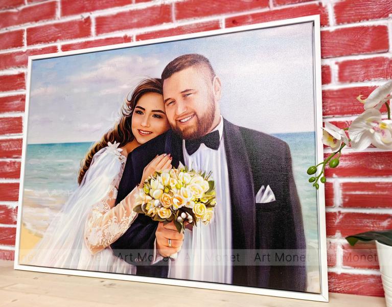 Портрет по фото на холсте.