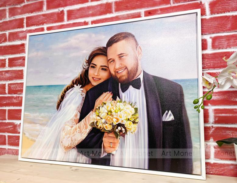 Портрет по фото на холсте.