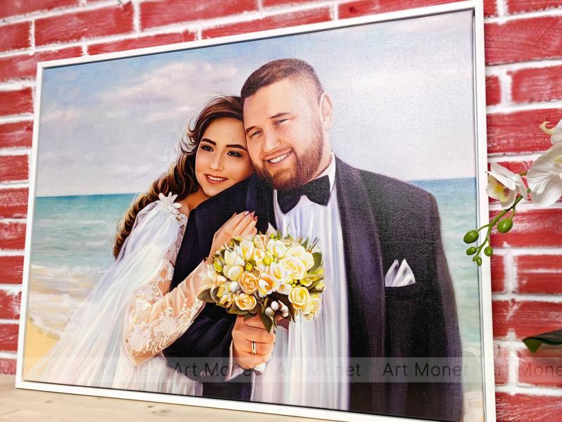 Портрет по фото на холсте.