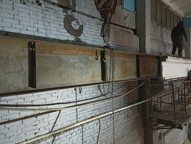 монтаж стальной подкрановой балки