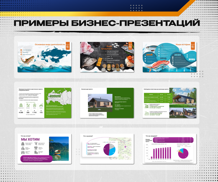 Примеры презентаций для бизнеса, инвестора, кредитора, клиента, партнера 