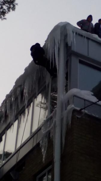 Александр:  Уборка снега и наледи с крыши и территории