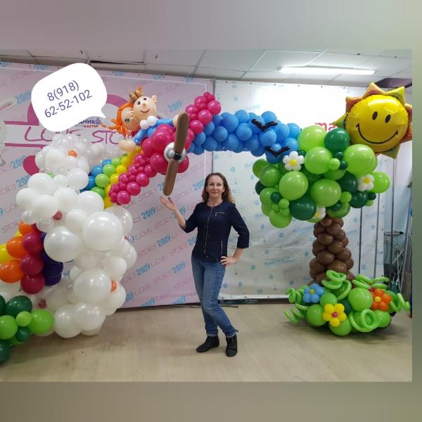 Кристина:  Гирлянда из шаров на открытие магазина