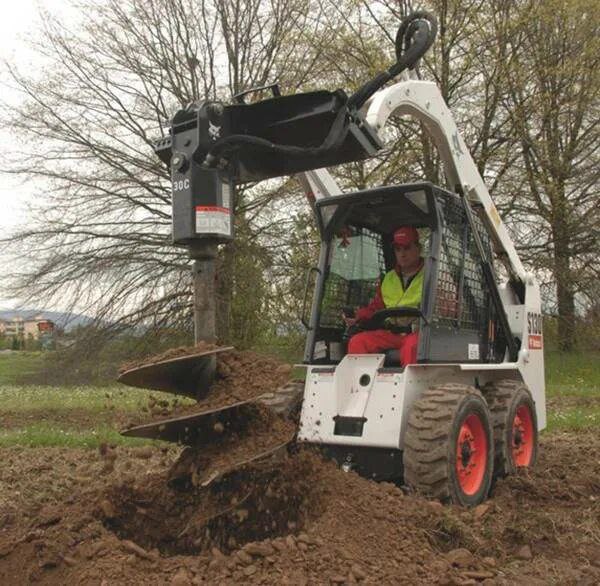 Услуги ямобура, погрузчика Бобкэт Аренда бурение