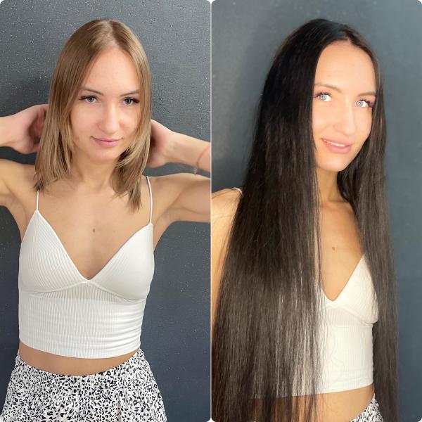 Александра:  Профессиональное наращивание волос micro и nano капсулами 