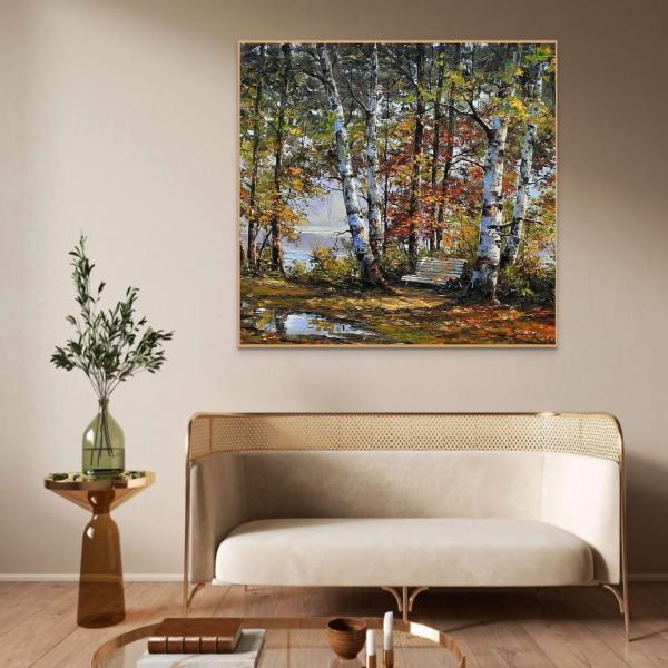 Светлана:  Картина маслом на холсте Осенний пейзаж 
