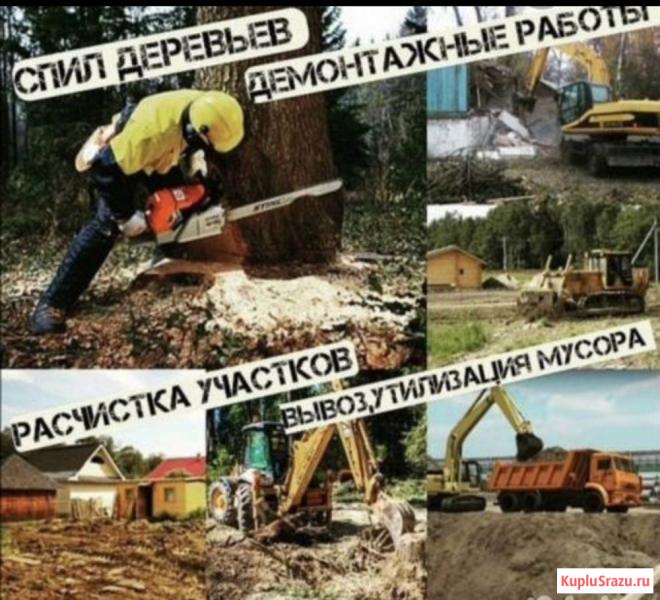 Сергей:  Земляные работы Спил Уборка поросли Вывоз мусора 