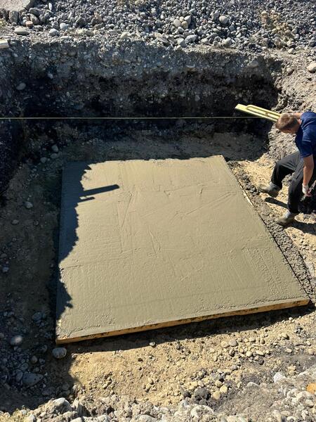 Залитая подбетонка