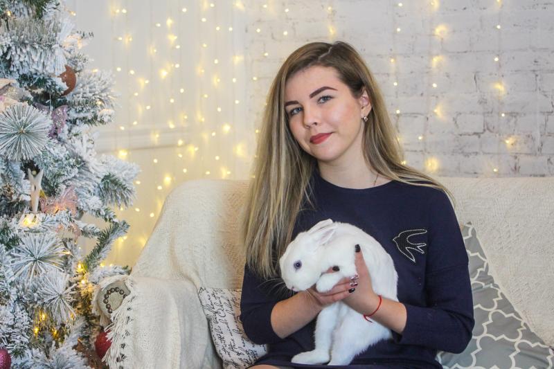 Верховская Елена:  Фотосессия с кроликом