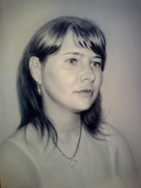 Портрет по фото, карандашом