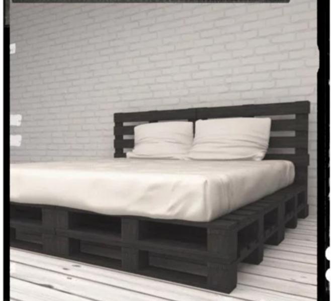 Яна:  Кровать из паллет, поддон, в стиле лофт 