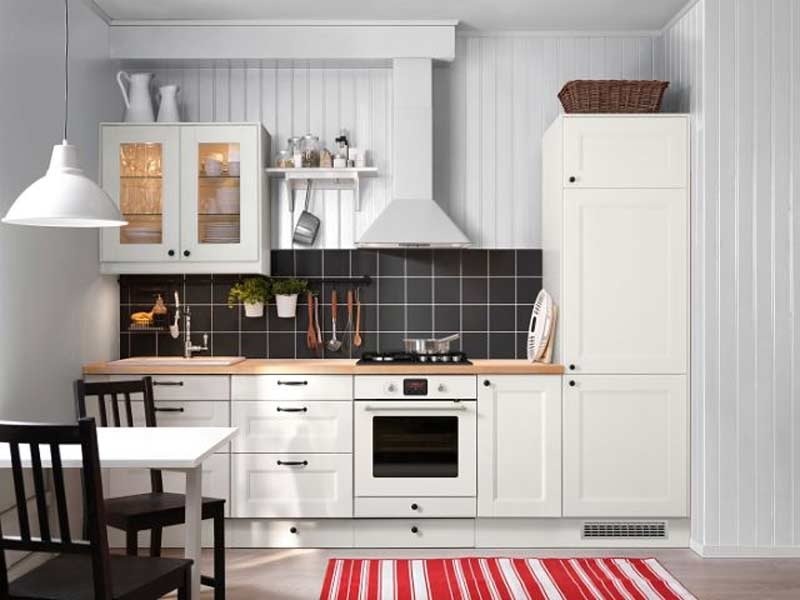Прямая кухня в скандинавском стиле фото